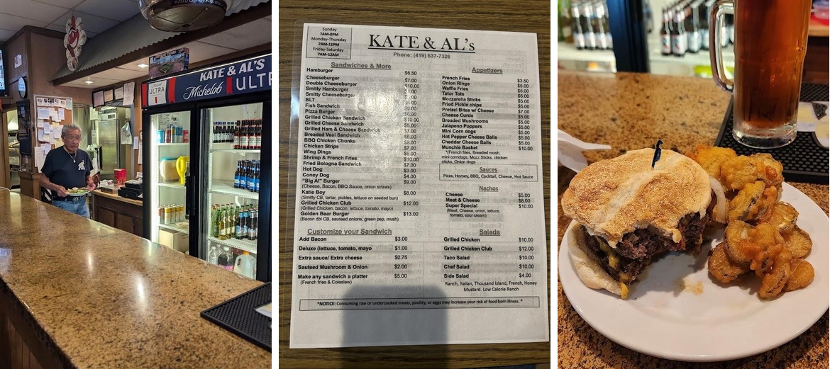 Kate & Al's Bar and Grill Menu